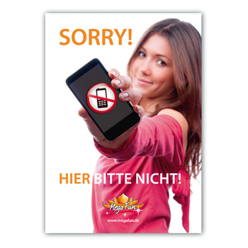 "Kein Handy" Infoplakat
